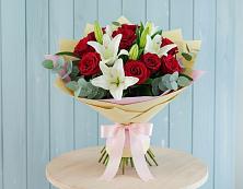Букет цветов из:  Лилии и Розы #REPLACE_PRED# Большое Нагаткино