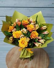Букет цветов из:  Альстромерии и Розы в Большое Нагаткино