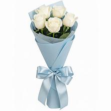 Букет 5 Белых роз Проуд в Большое Нагаткино