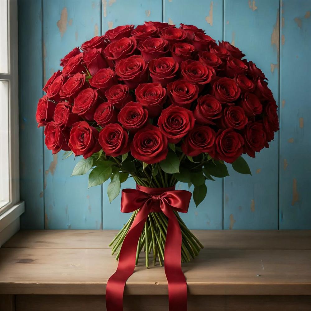 Букет Красные розы Блэк Меджик в Большое Нагаткино