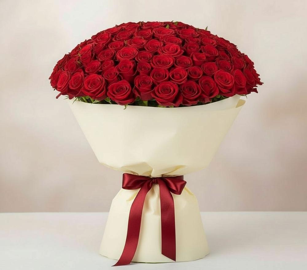 Букет 101 Красная роза Милано в Большое Нагаткино