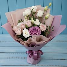 Букет цветов из:  Розы и Лизиантусы #REPLACE_PRED# Большое Нагаткино