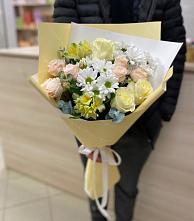 Букет цветов из:  Альстромерии, Розы и Хризантемы #REPLACE_PRED# Большое Нагаткино