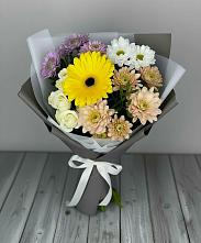Букет цветов из:  Розы, Герберы и Хризантемы #REPLACE_PRED# Большое Нагаткино