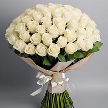 Букет 101 беля роза Белоснежка в Большое Нагаткино