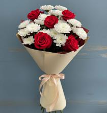 Букет цветов из:  Розы и Хризантемы в Большое Нагаткино
