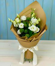 Букет цветов из:  Хризантемы и Лизиантусы #REPLACE_PRED# Большое Нагаткино