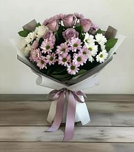 Букет цветов из:  Хризантемы и Розы в Большое Нагаткино