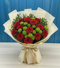 Букет цветов из:  Розы и Хризантемы #REPLACE_PRED# Большое Нагаткино