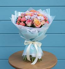 Букет цветов из:  Хризантемы и Розы в Большое Нагаткино