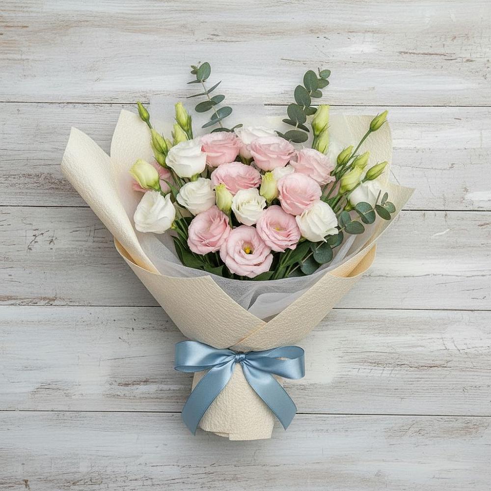 Букет цветов из: Лизиантусы в Большое Нагаткино